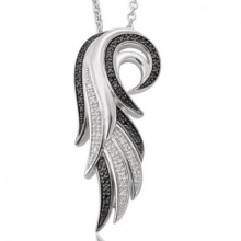 Micro Pave Set 925 Silver Angel Wing Pendants Jewelry